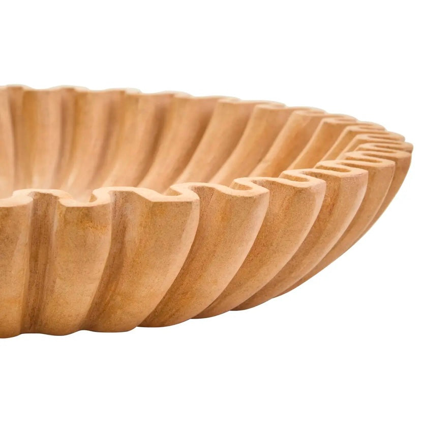 Ochre Fluted Bowl