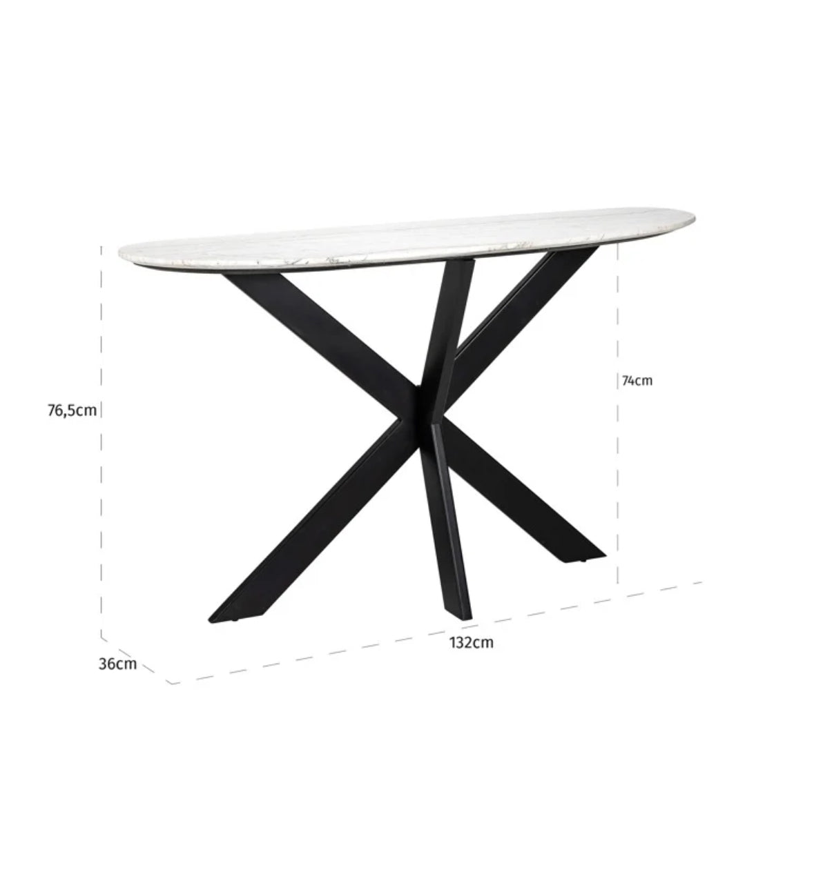 Trocadero White Cosole table