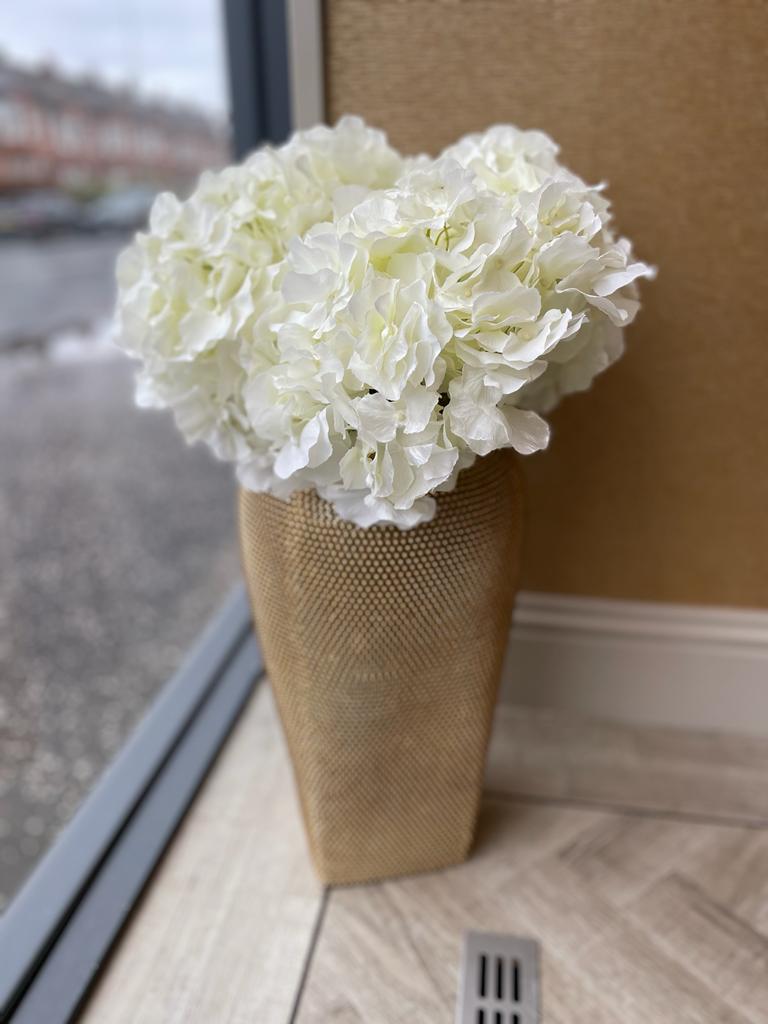 Gold Beaded Vase