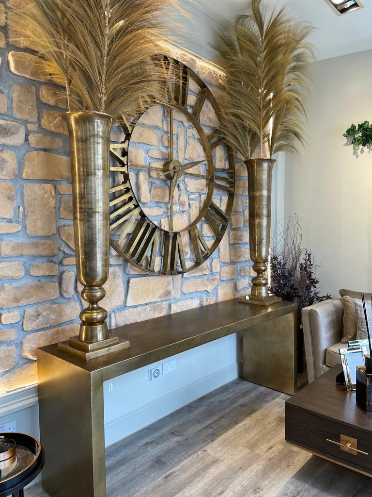 Tall Slim Gold Vase
