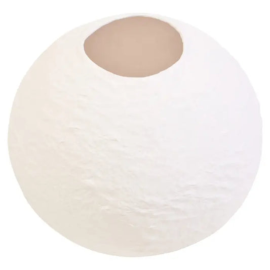 White Cotton Mache Vase (Small)