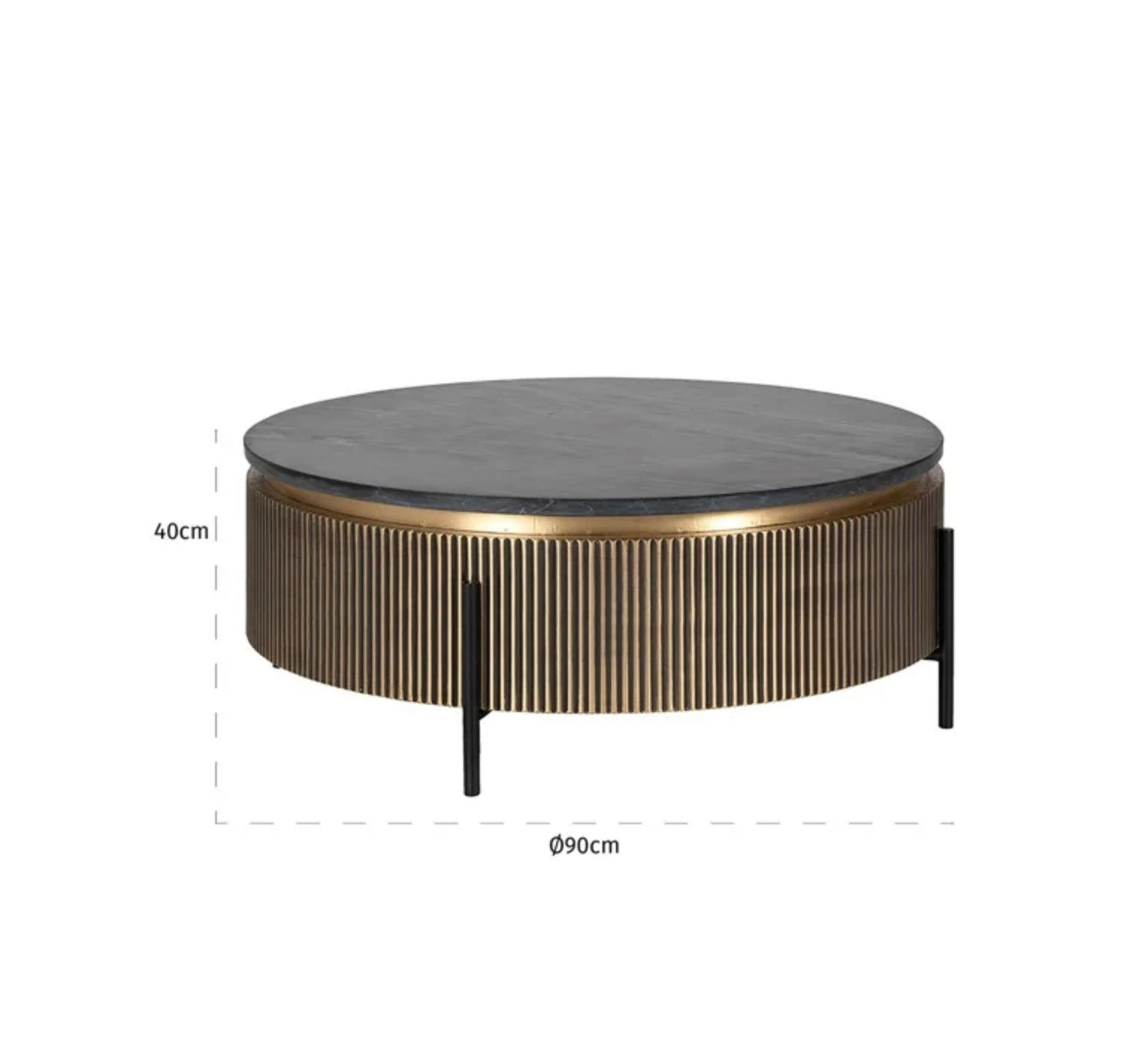 Gold & Marble Coffee Table