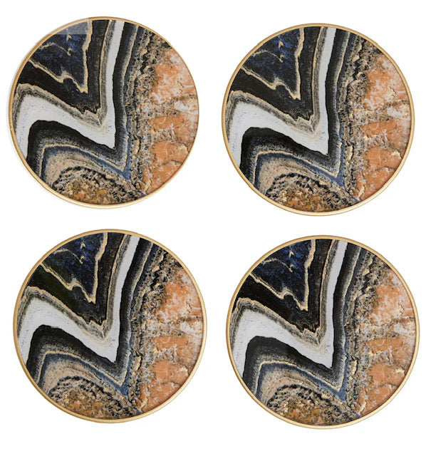 Orange Abstract Coasters