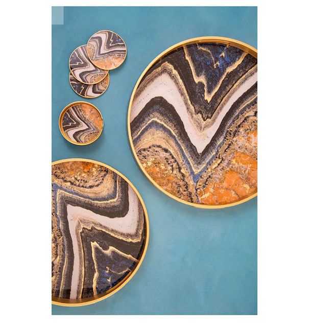 Orange Abstract Coasters