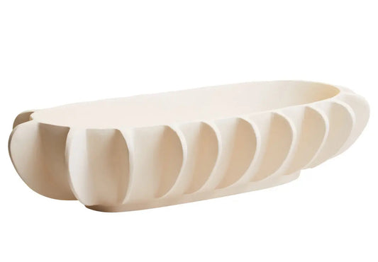 Cream textured bowl