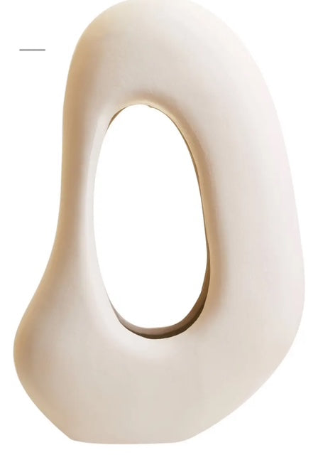 Cream Abstract Sculpture