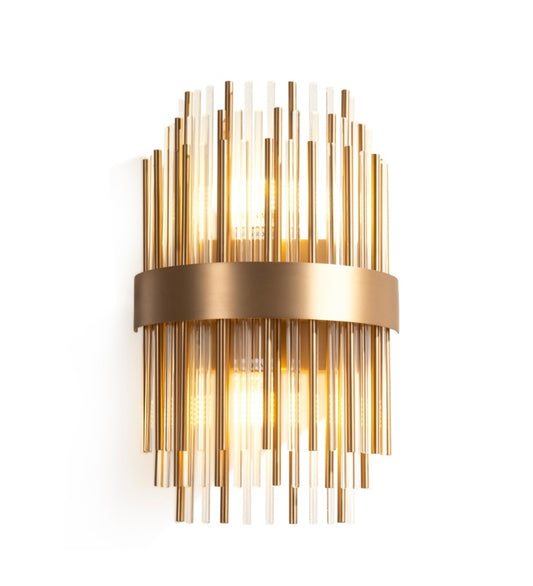 Gold & Glass Wall Lamp