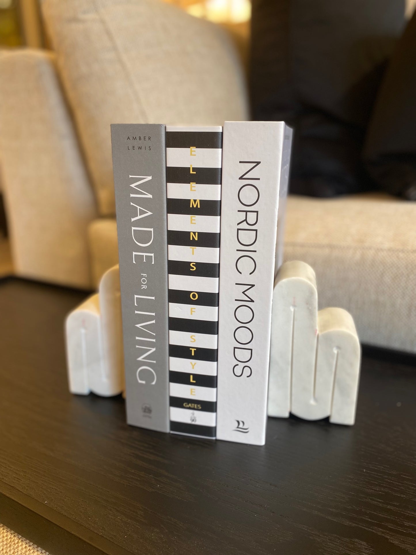 White Marble Book Ends