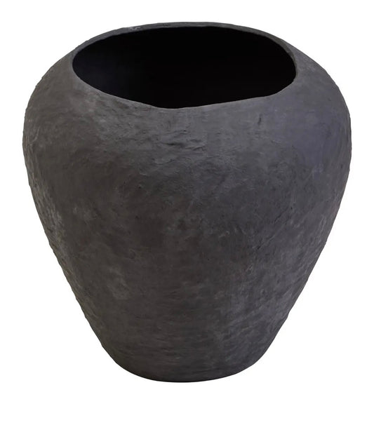Cotton Mache Large Black Planter