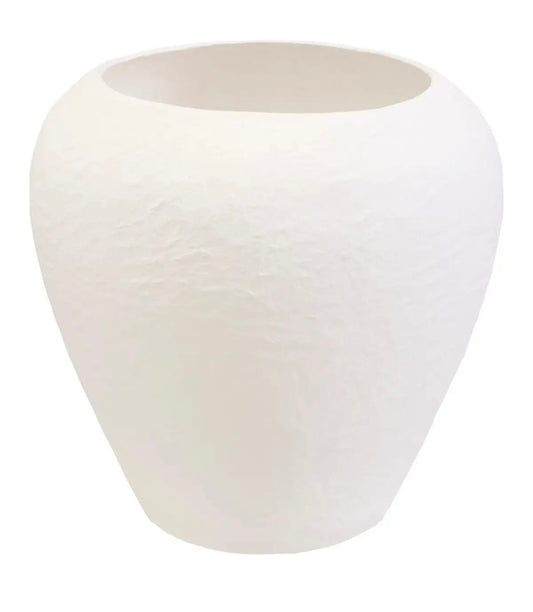 Cotton Mache Large White Planter