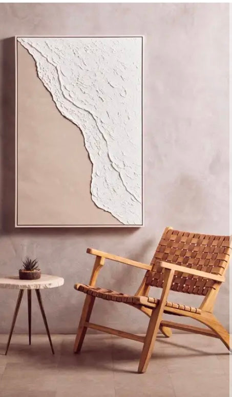 Natural & White Textured Wall Art