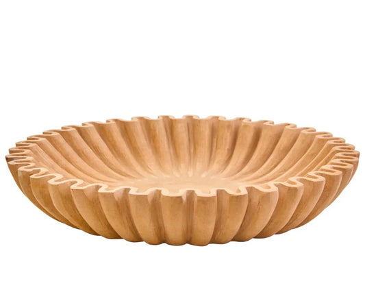 Ochre Fluted Bowl