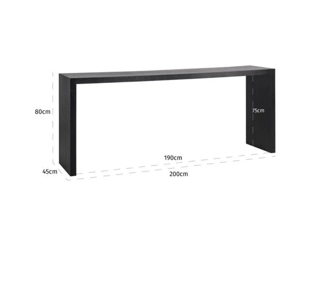 Black Wood Console