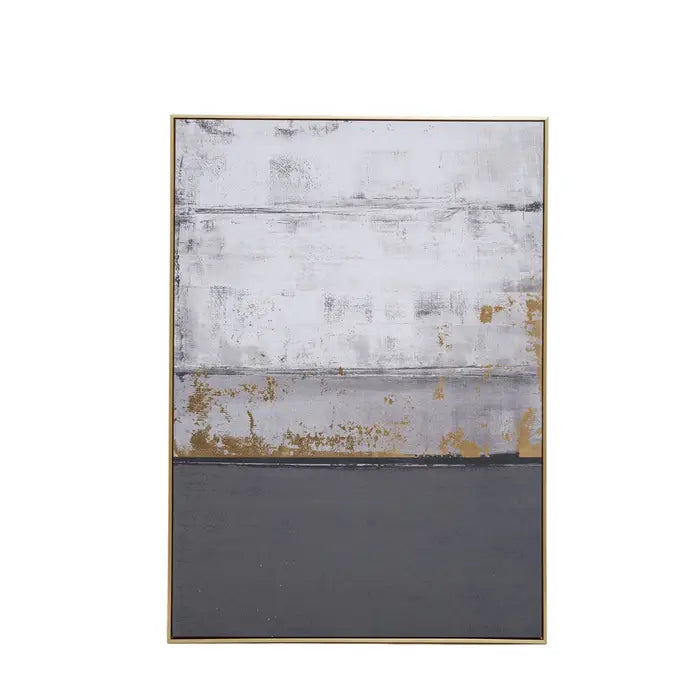 Grey & Gold Metallic Print