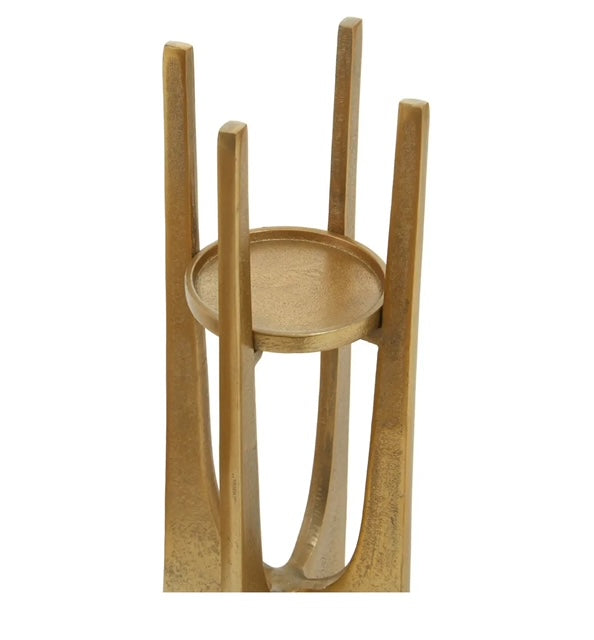 Large Gold Finish Candle Holder