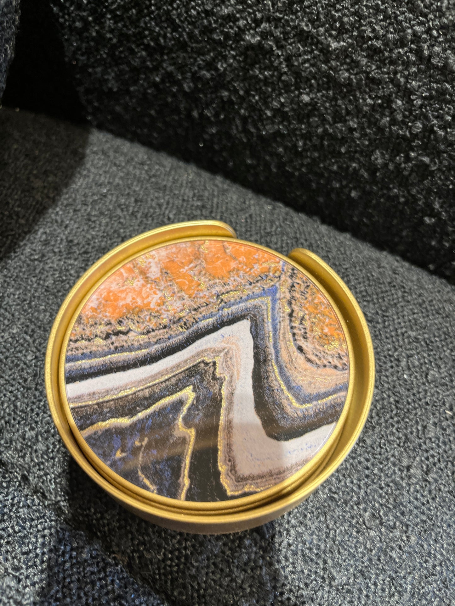 Orange Abstract Coasters