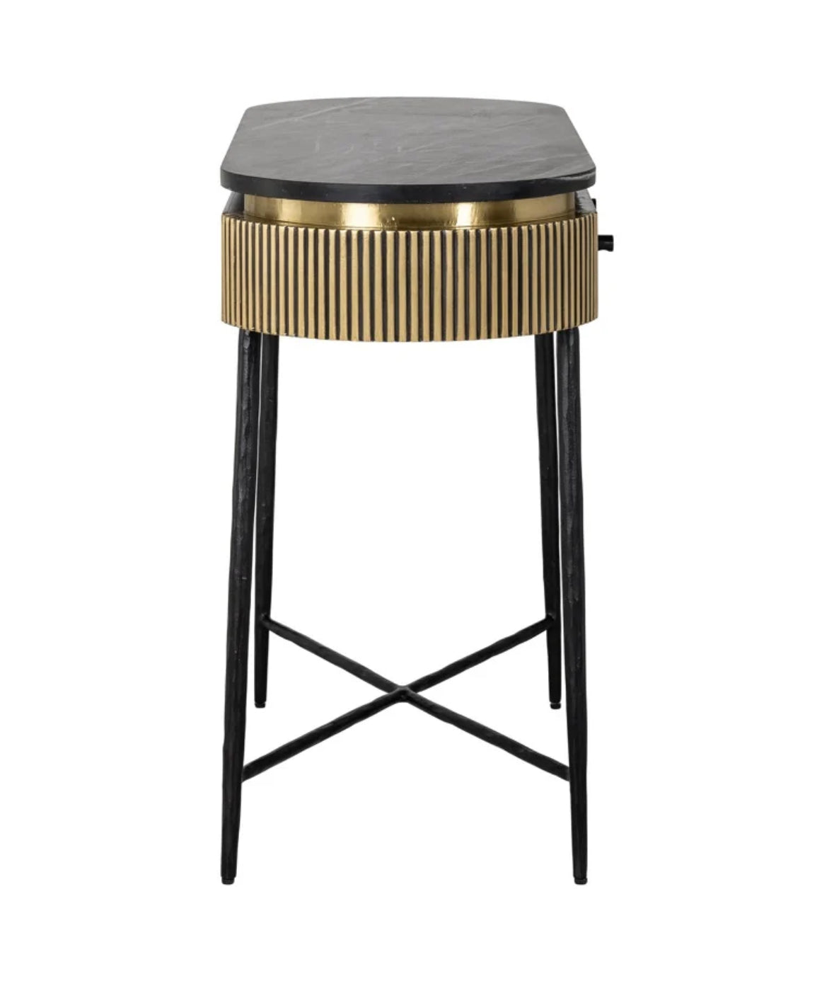 Gold & Marble 2 Drawer Console Table