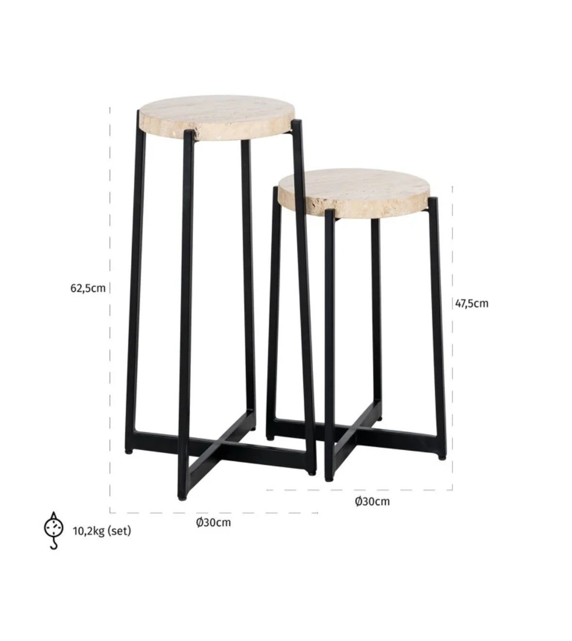 Dillenger set of 2 Side/Tables