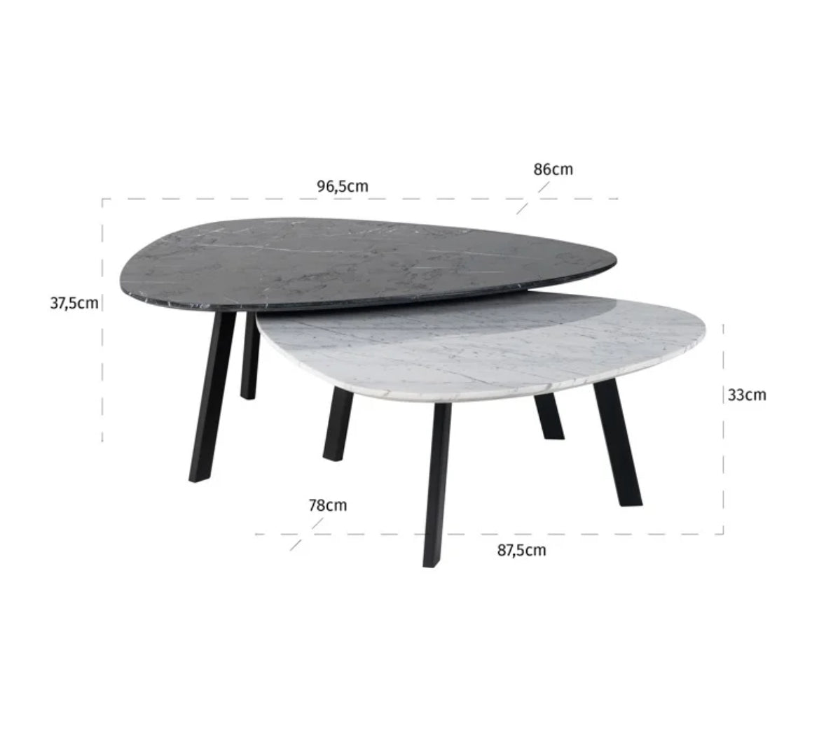 Trocadero set of 2 coffee tables