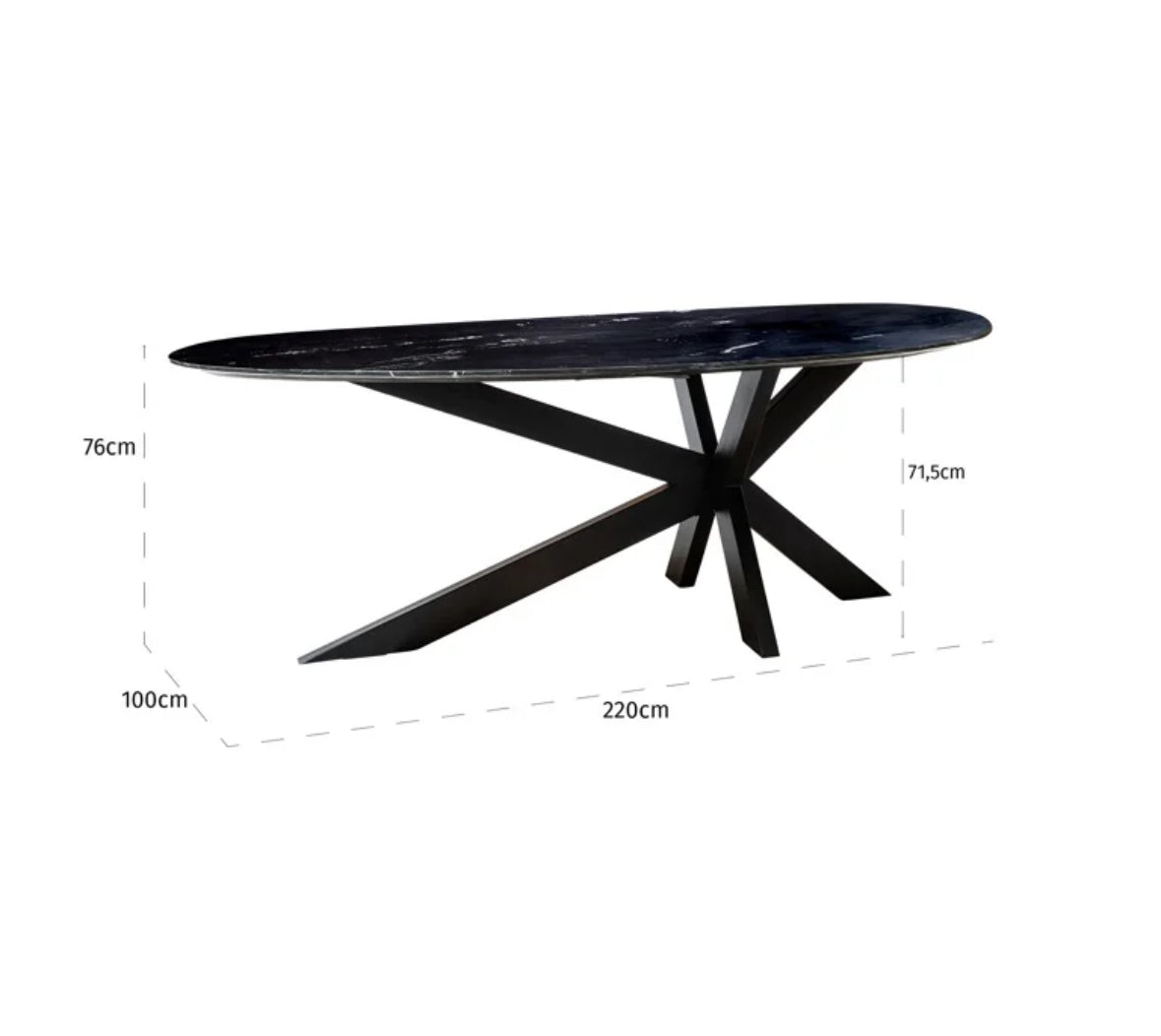 Trocadero Black Dining table