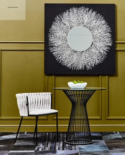 Round Matte Black Dining table