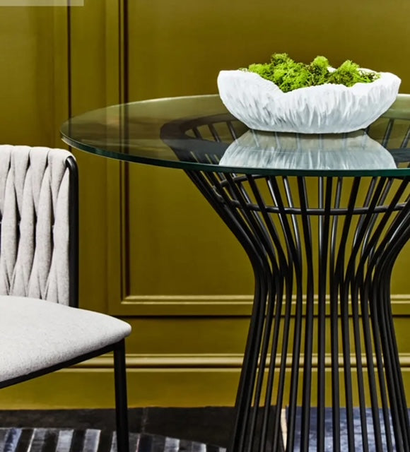 Round Matte Black Dining table