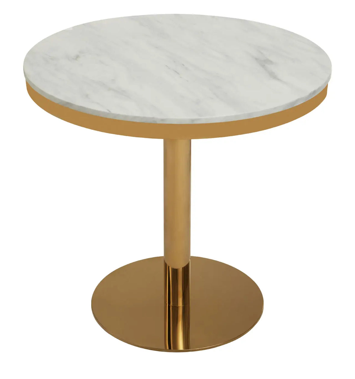 Round Gold/marble 4 seater dining table