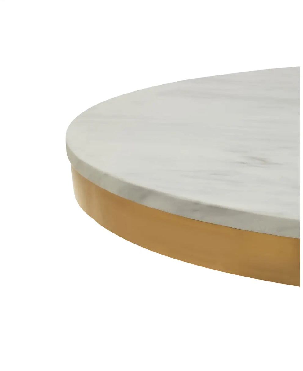 Round Gold/marble 4 seater dining table