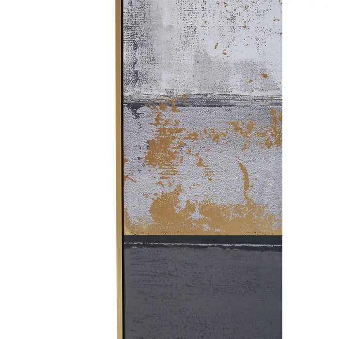 Grey & Gold Metallic Print