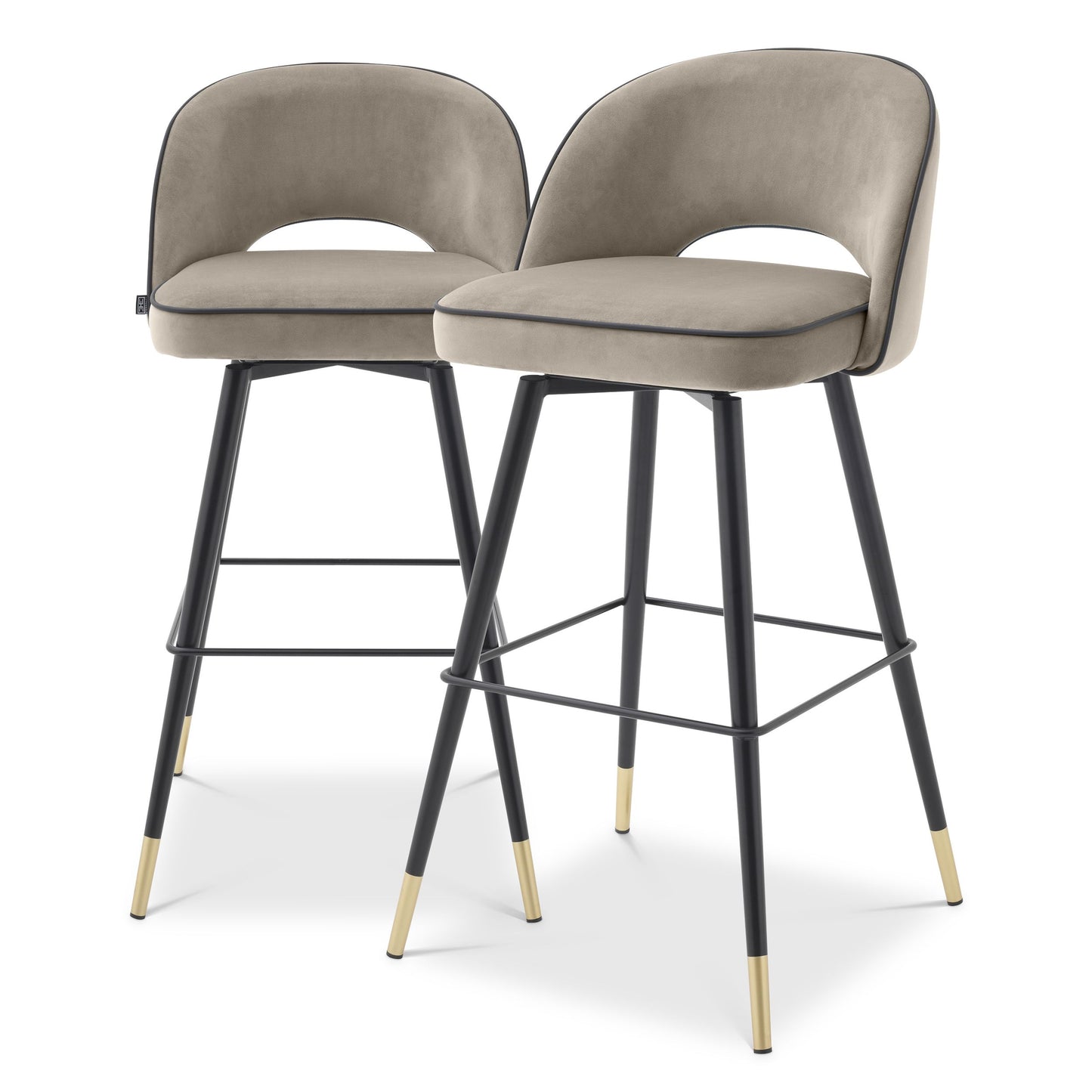 Pale Grey Bar Stool (set of 2)