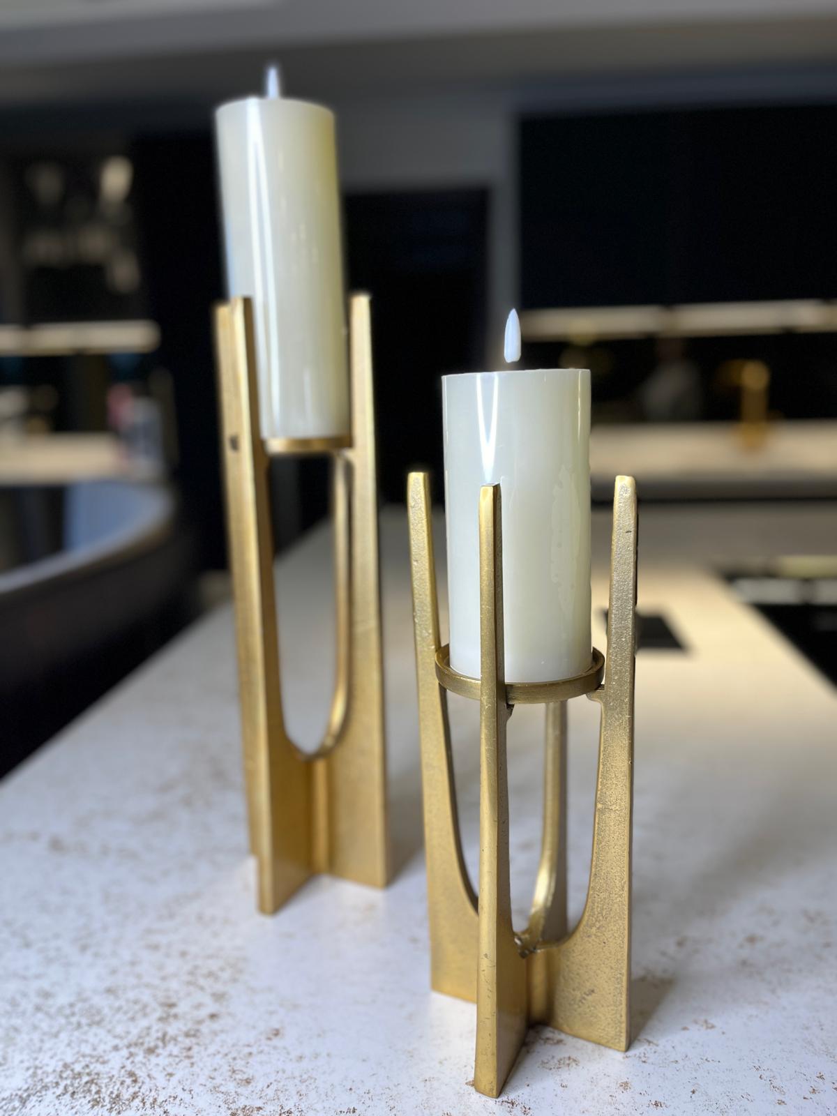 Small Gold Finish Candle holder