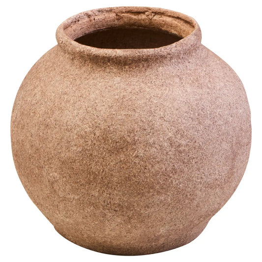 Viph787. Round Cotton Mache Vase