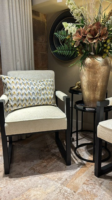 Cream & Black Dining/Occasional Chair